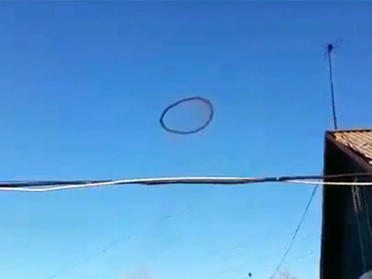 Footage Emerges Of Mysterious Black Ring Floating Above Village In Northern Kazakhstan The Independent The Independent