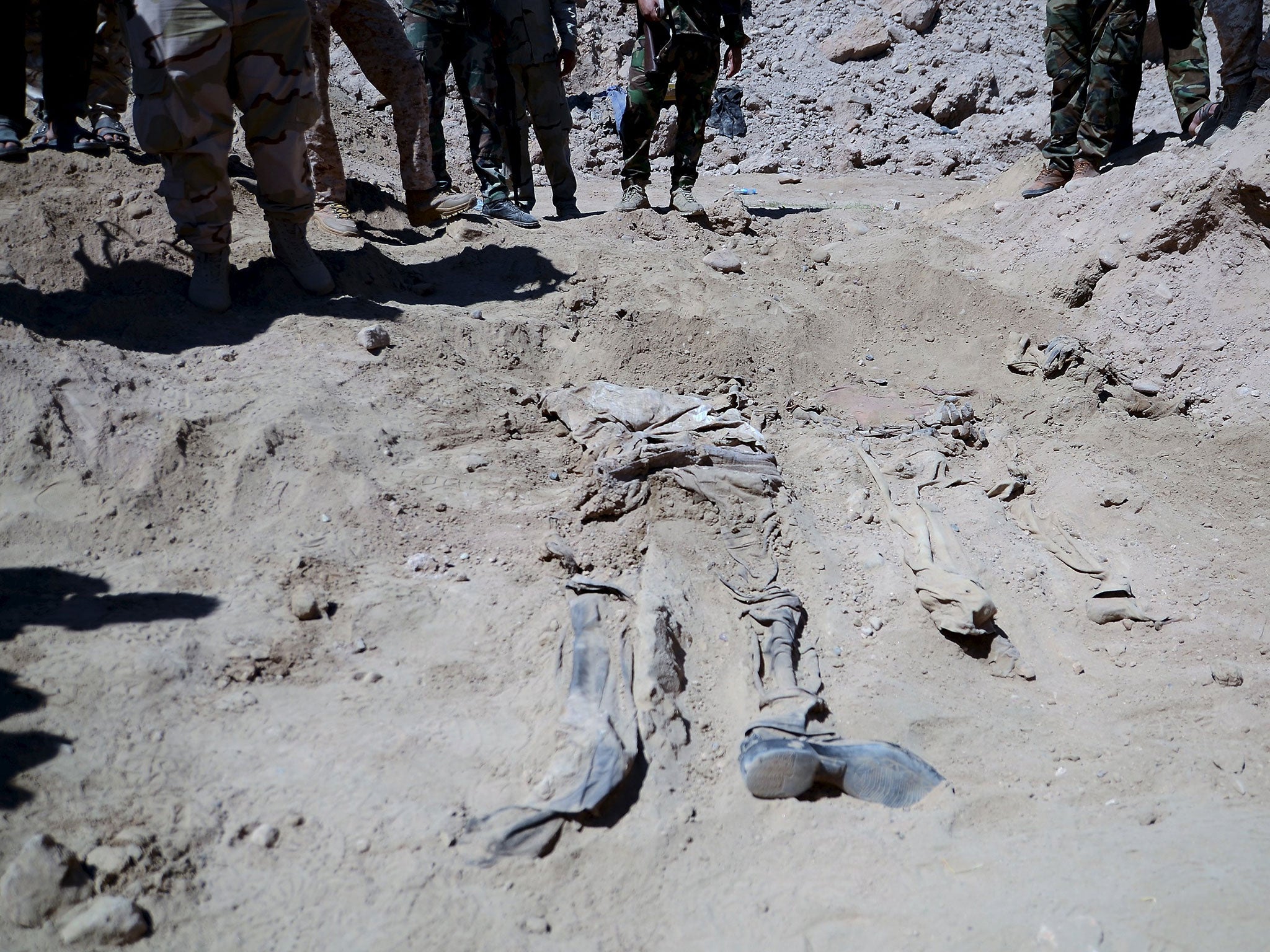 Mass graves from the Camp Speicher massacre were found when Iraqi forces retook the area in 2015