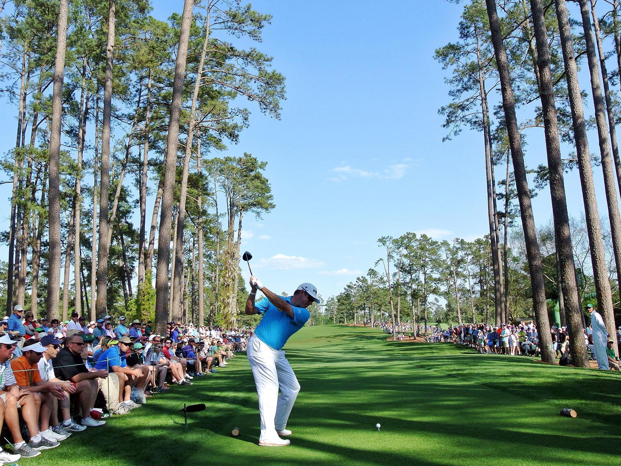 Narrow fairways lined with tall pine trees dominate Augusta severely punishing off line shots