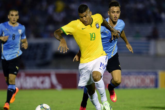 Kenedy in action for Brazil Under-20s