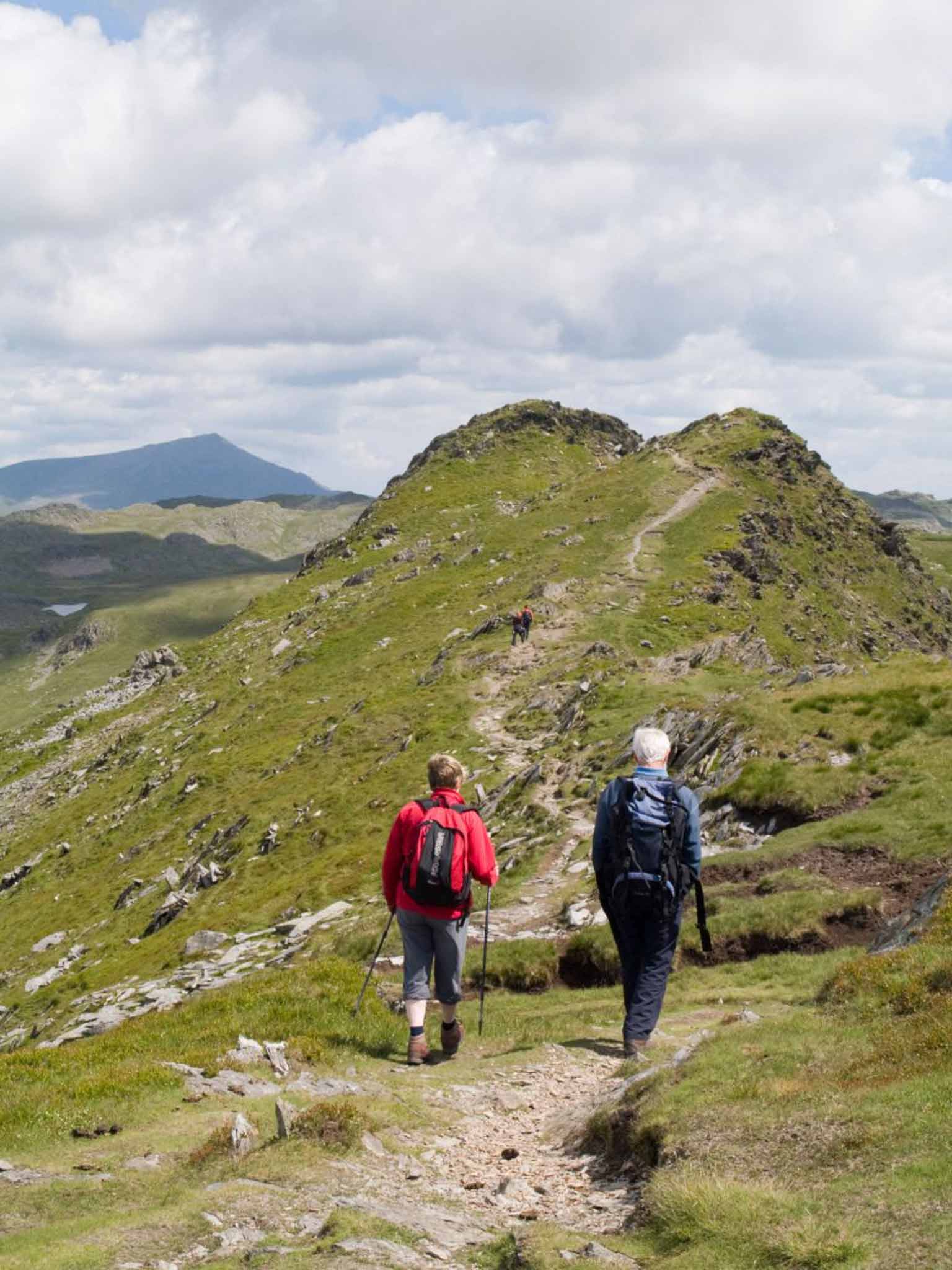 Hikers and Cnicht, aka the 'Welsh Matterhorn'