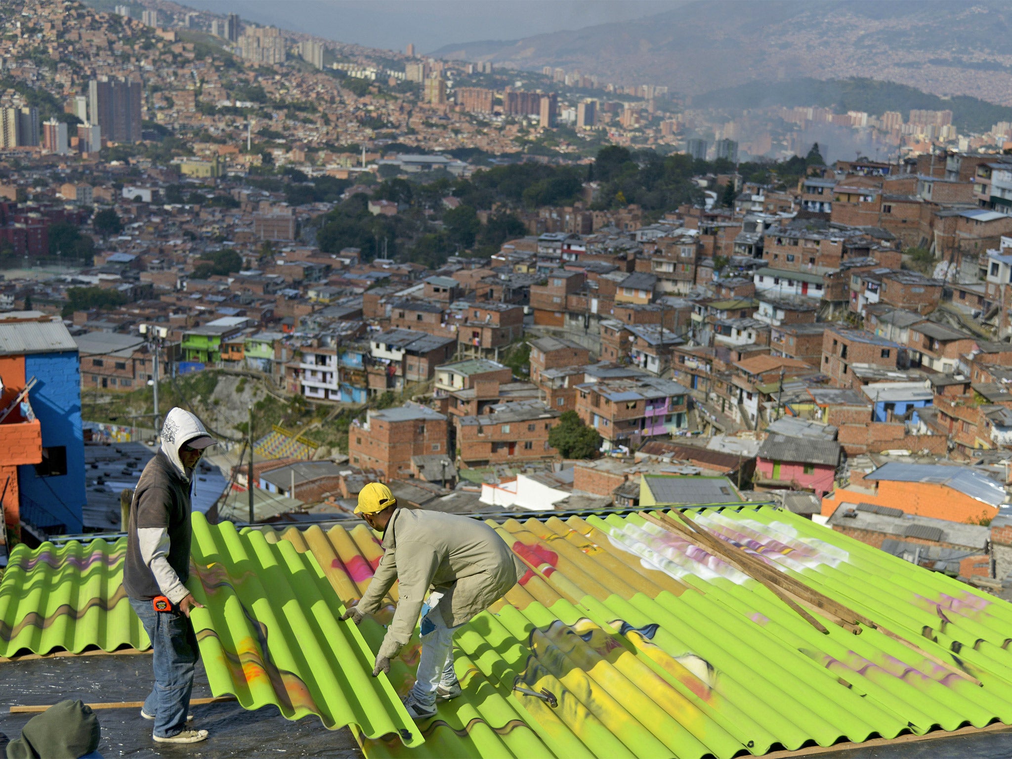 Just 20 years ago, Medellin was the most murderous city in the world. But today it is being transformed with the community reclaiming public spaces
