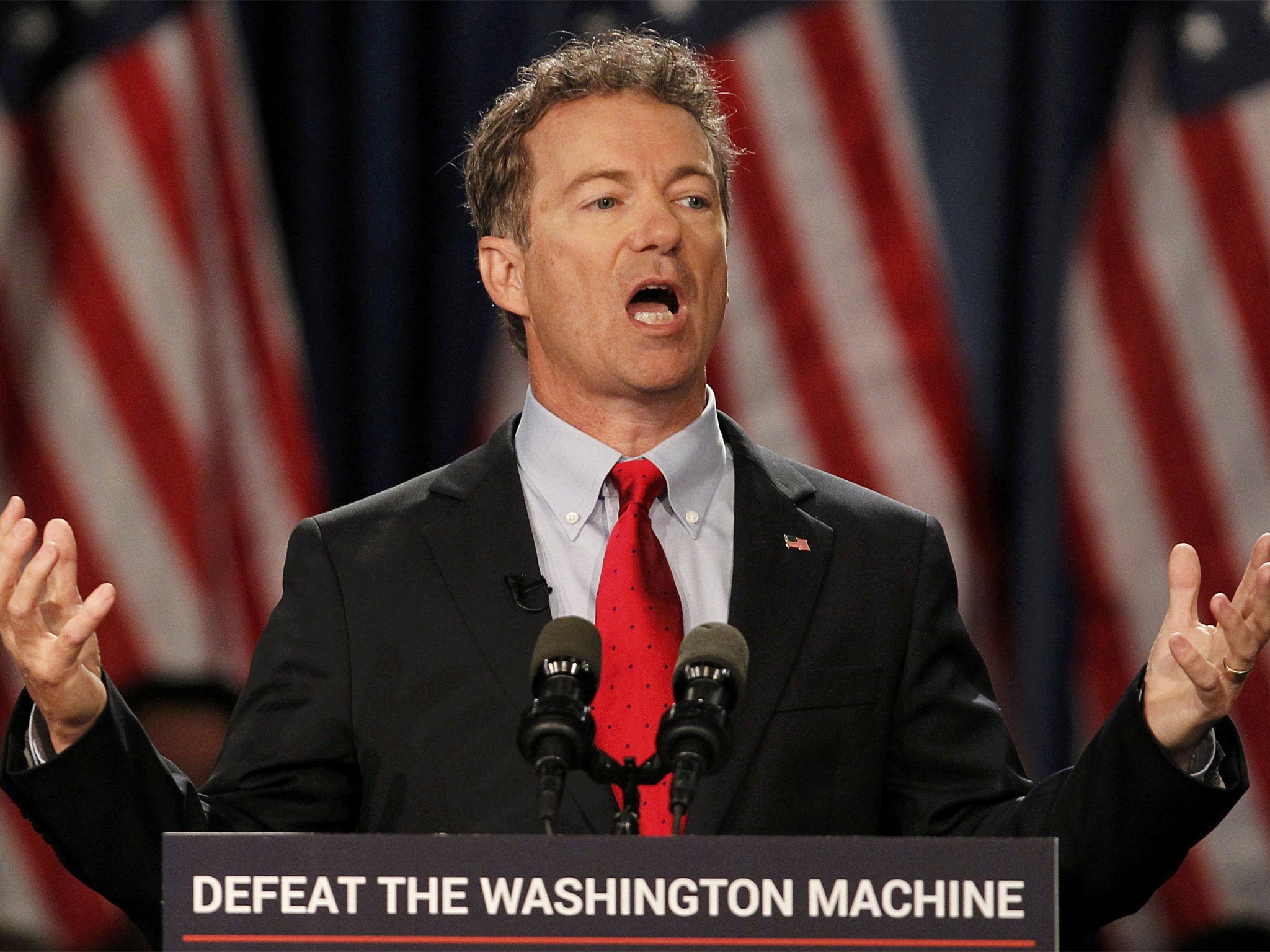 Republican presidential hopeful Rand Paul formally announced his candidacy in Louisville, Kentucky, on Tuesday