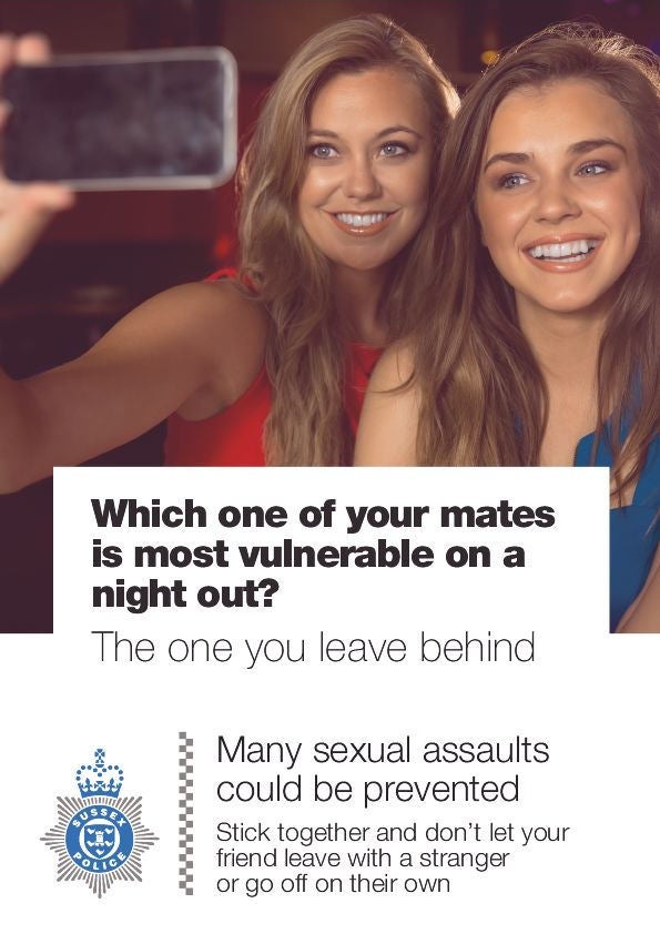 A poster released by Sussex Police for a summer safety campaign.