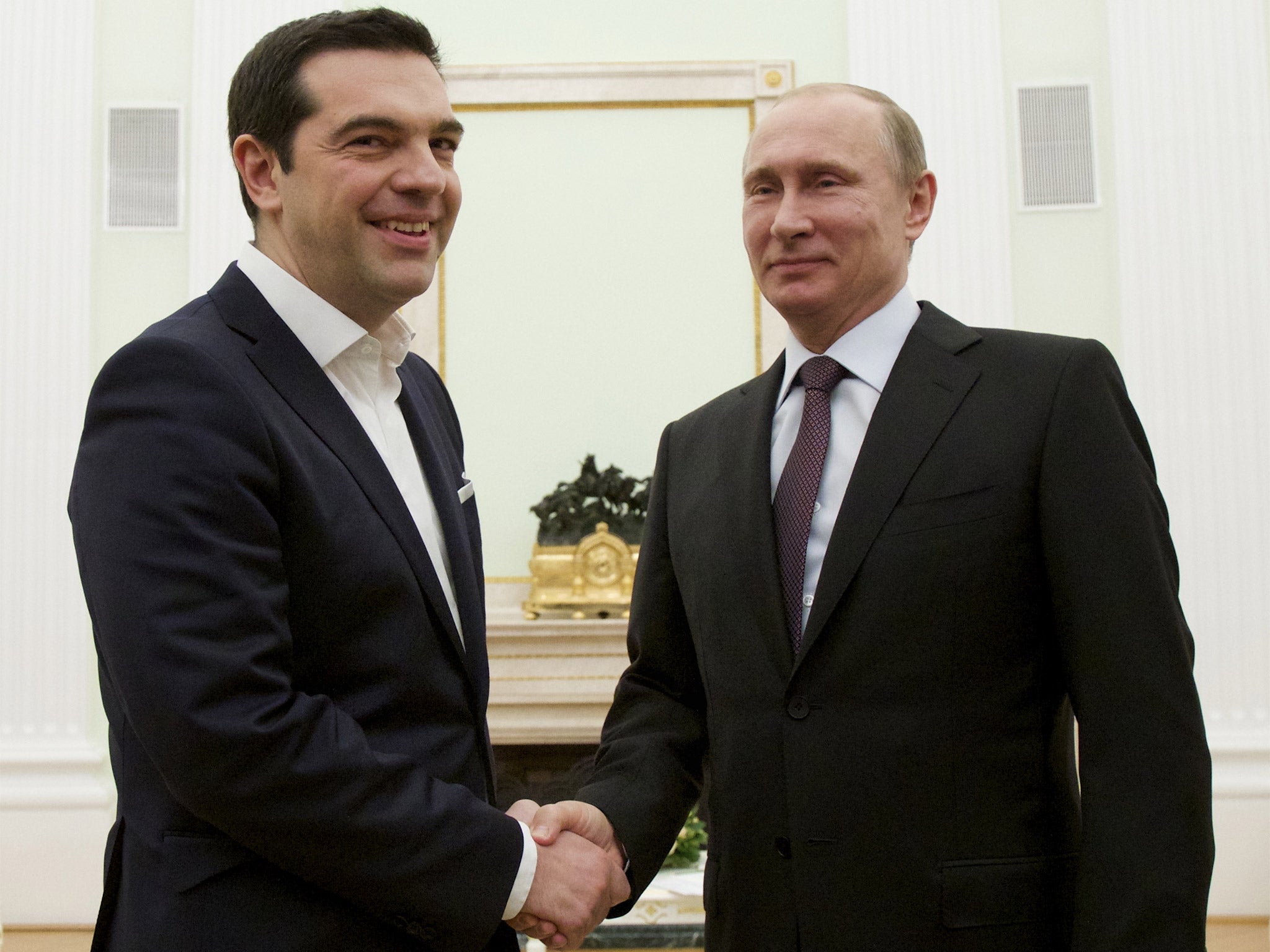 Greek Prime Minister Alexis Tsipras visited Vladimir Putin at the Kremlin on Wednesday