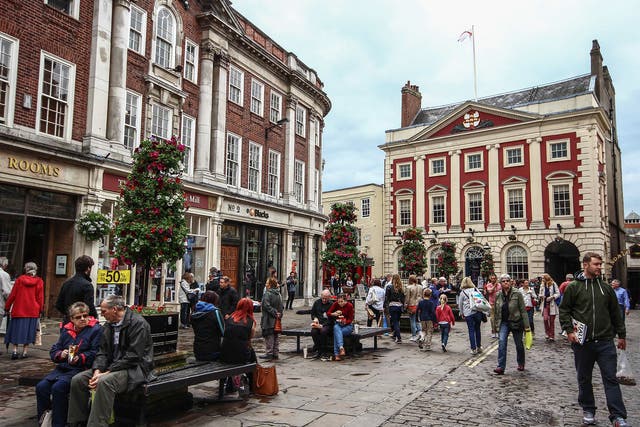 St Helen’s Square in York, the area where the victim was beaten