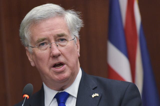 Michael Fallon, the Defence Secretary, attended the dinner (File photo)