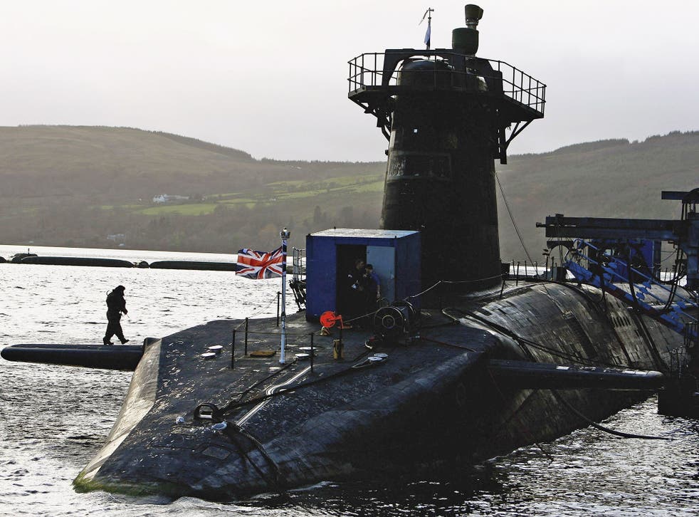 HMS Vanguard sits in dock at Faslane Submarine base on the river Clyde in Helensburgh, Scotland. File photo