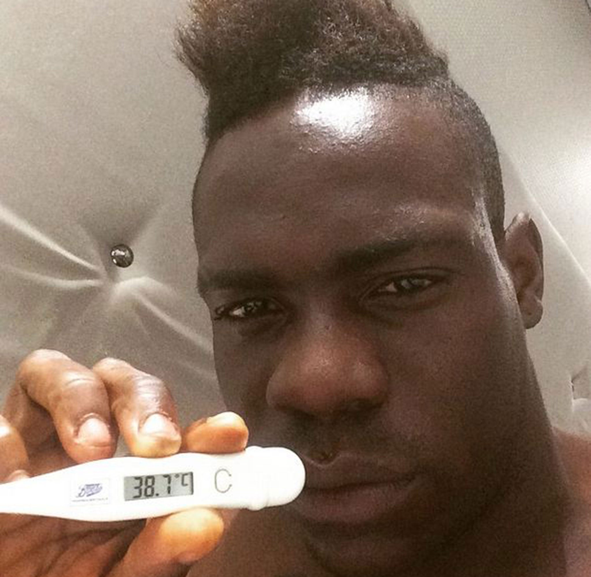 Mario Balotelli posted this picture in response to criticism from Robbie Savage