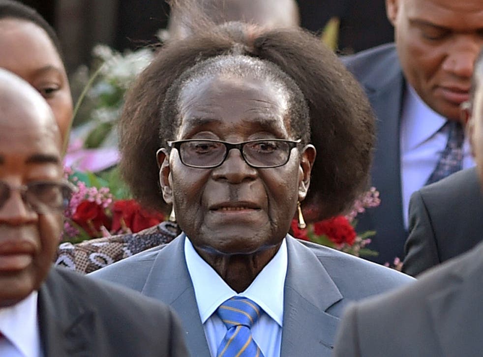 Zimbabwean president, Robert Mugabe arrives in Pretoria, South Africa, for a state visit to the country