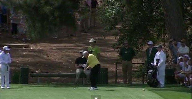 Nicklaus sends the ball on its flight of destiny