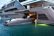 This guy parks his yacht in his yacht