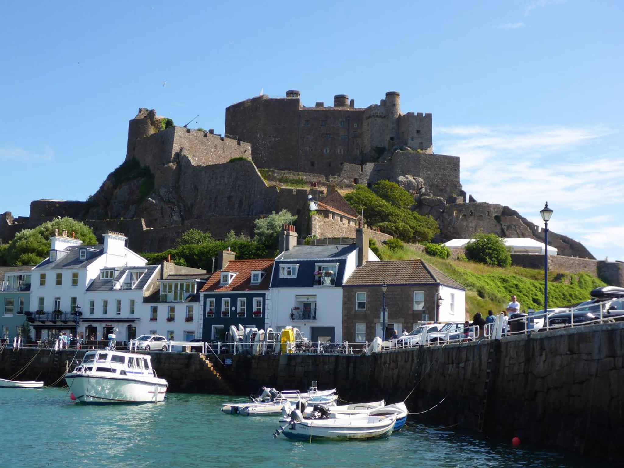 Jersey shore: Mont Orgueil Castle surveys the coast