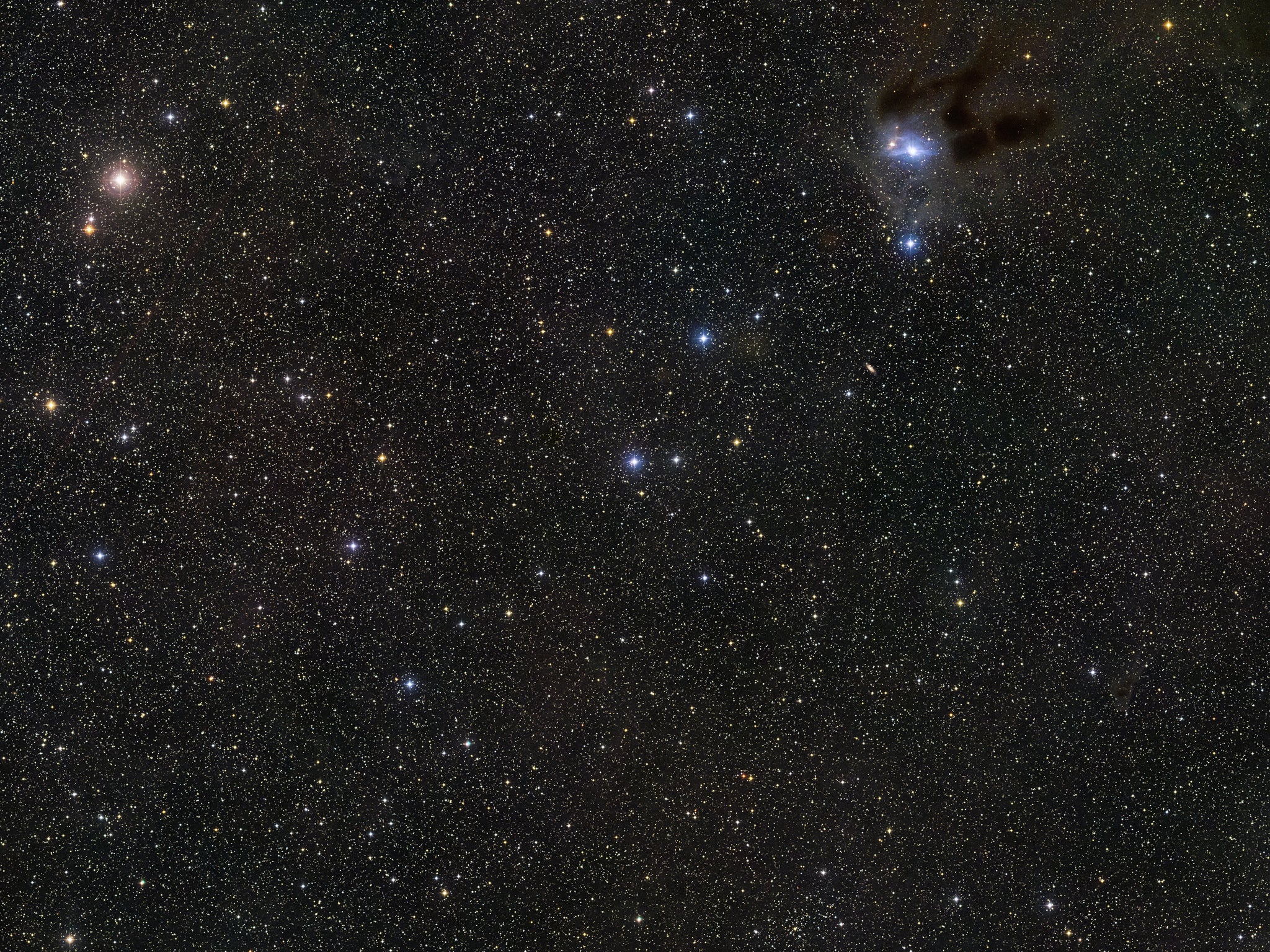 The sky around the young star