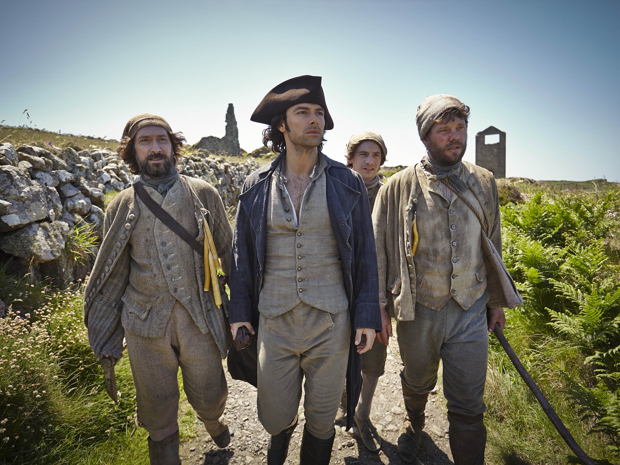 Proving his metal: Ross Poldark (played by Aidan Turner in the BBC series) epitomises the risk-taking spirit of 18th-century mine owners