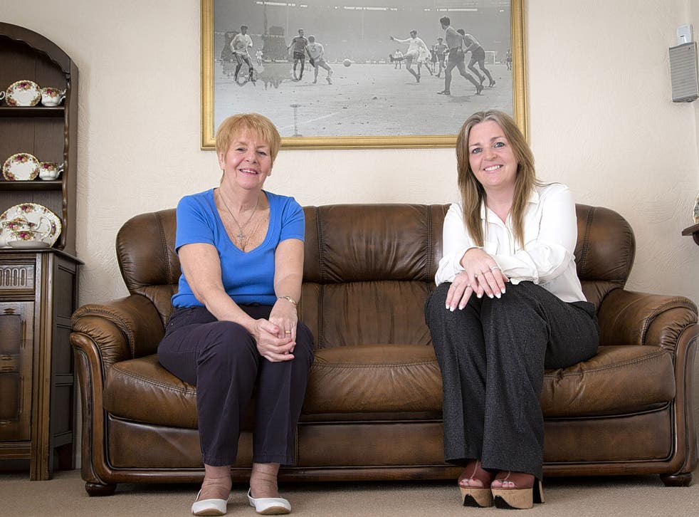 Laraine Astle (left) and daughter Dawn at the family home in south Derbyshire