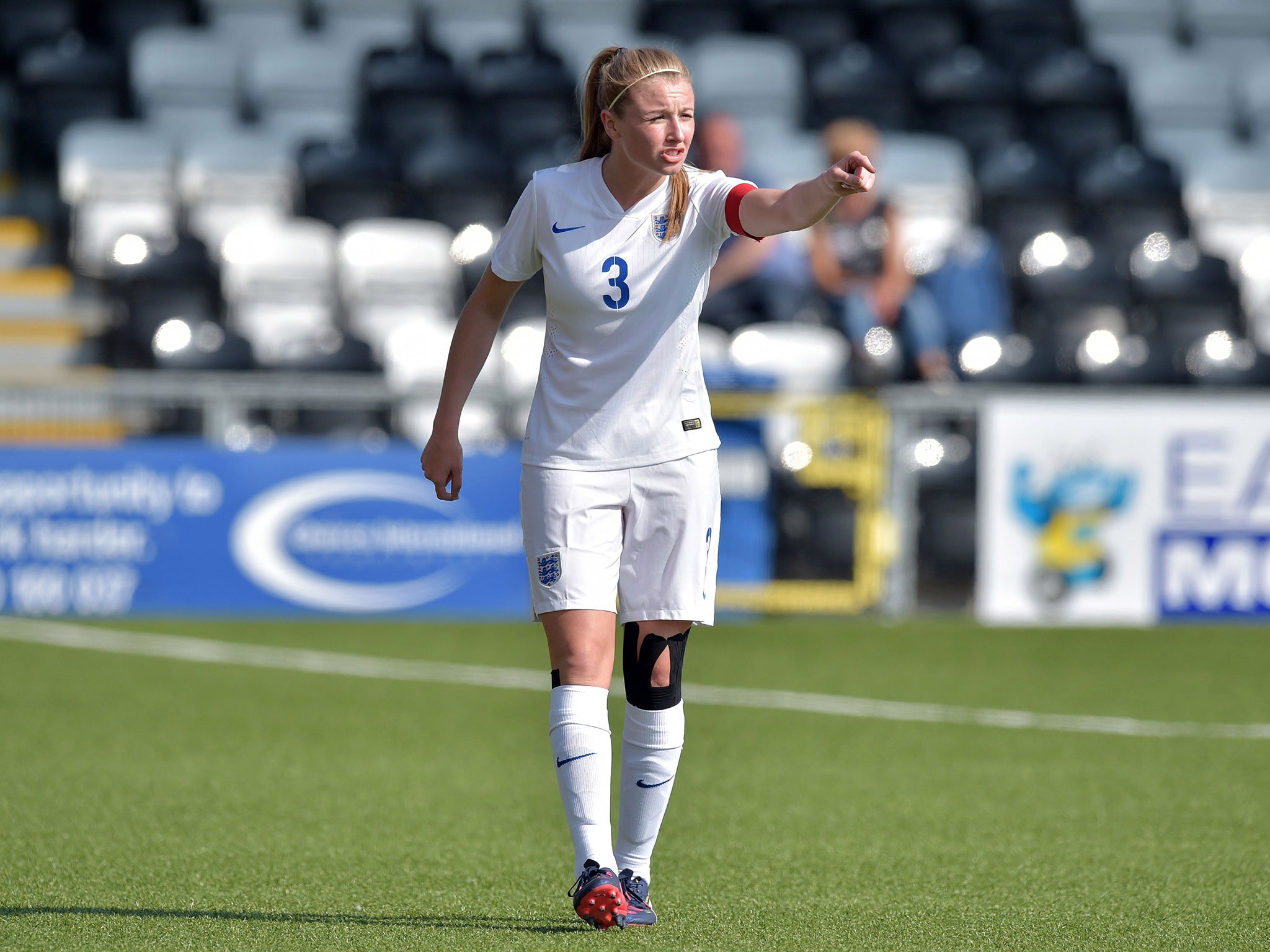 Leah Williamson held her nerve to score with the retaken penalty from Saturday’s game