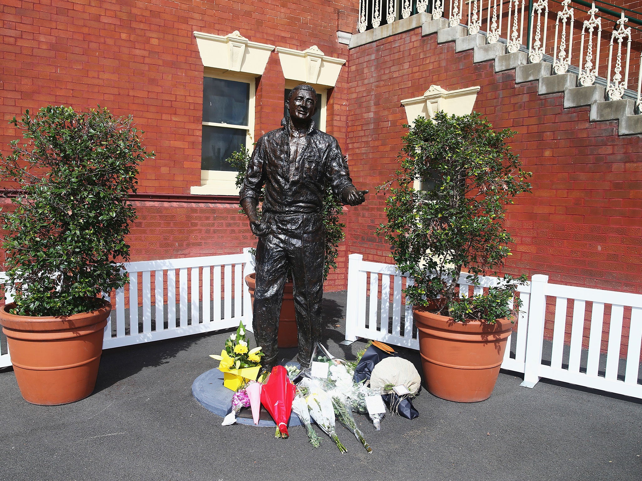 The statue of Richie Benaud at the Sydney Cricket Ground