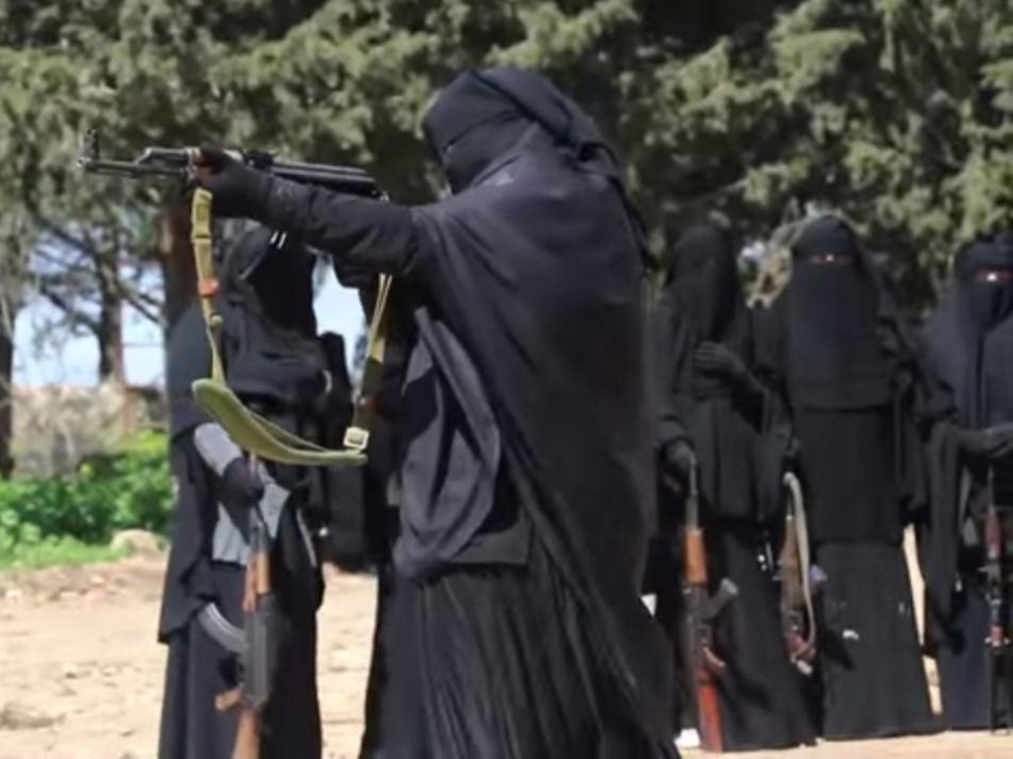 Isis has released a propaganda video showing women in training camps 