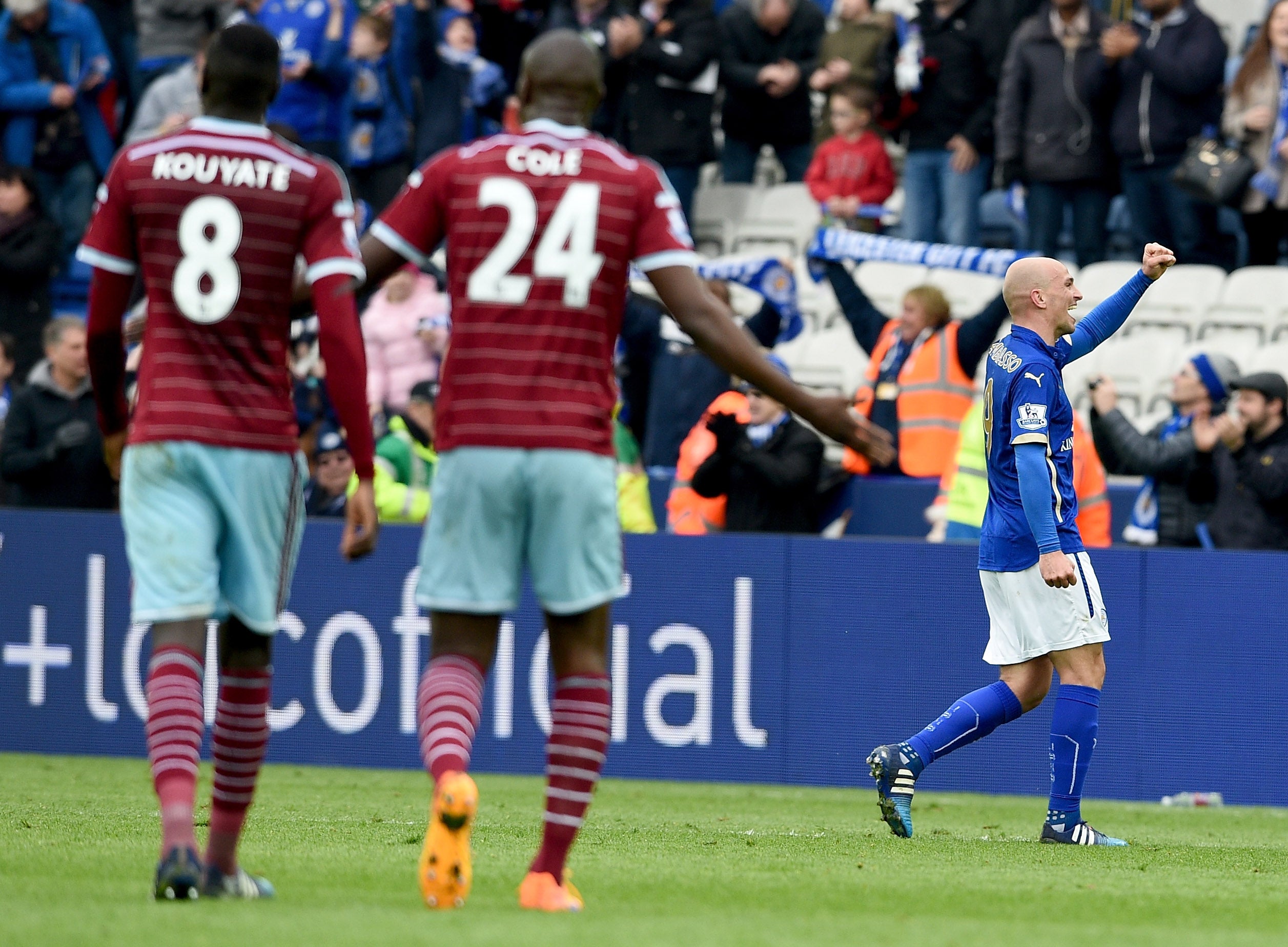 Esteban Cambiasso scored as Leicester beat West Ham