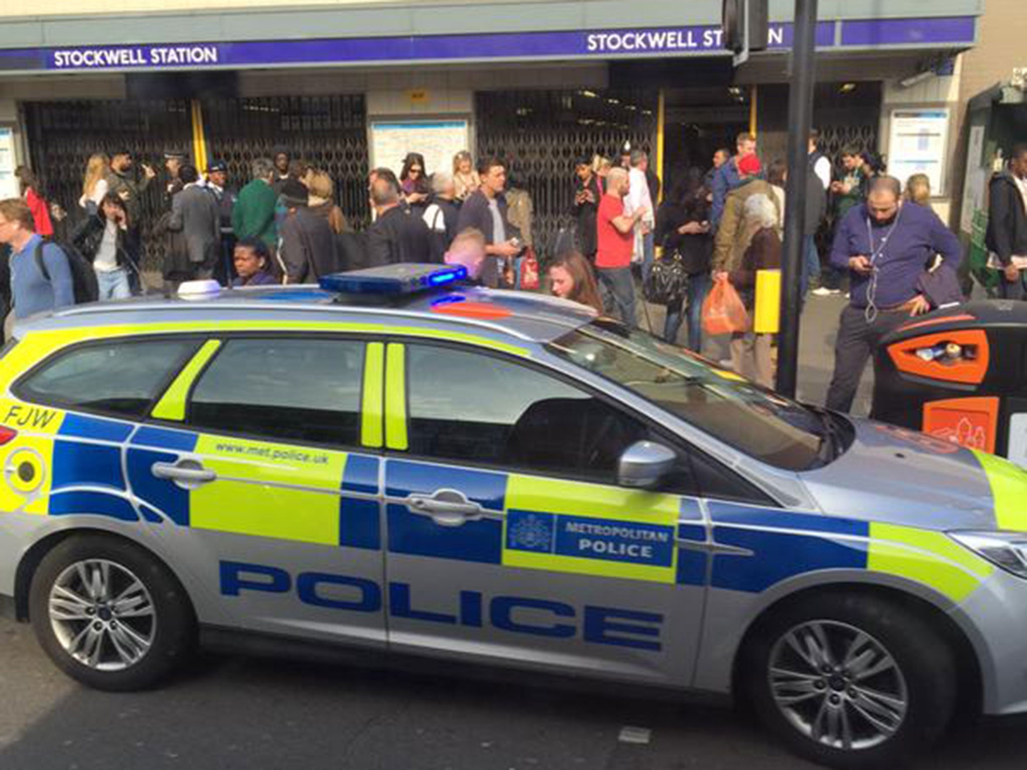 Stockwell London Underground station was closed after the man was hit by a train. Photo: Emily Shackleton