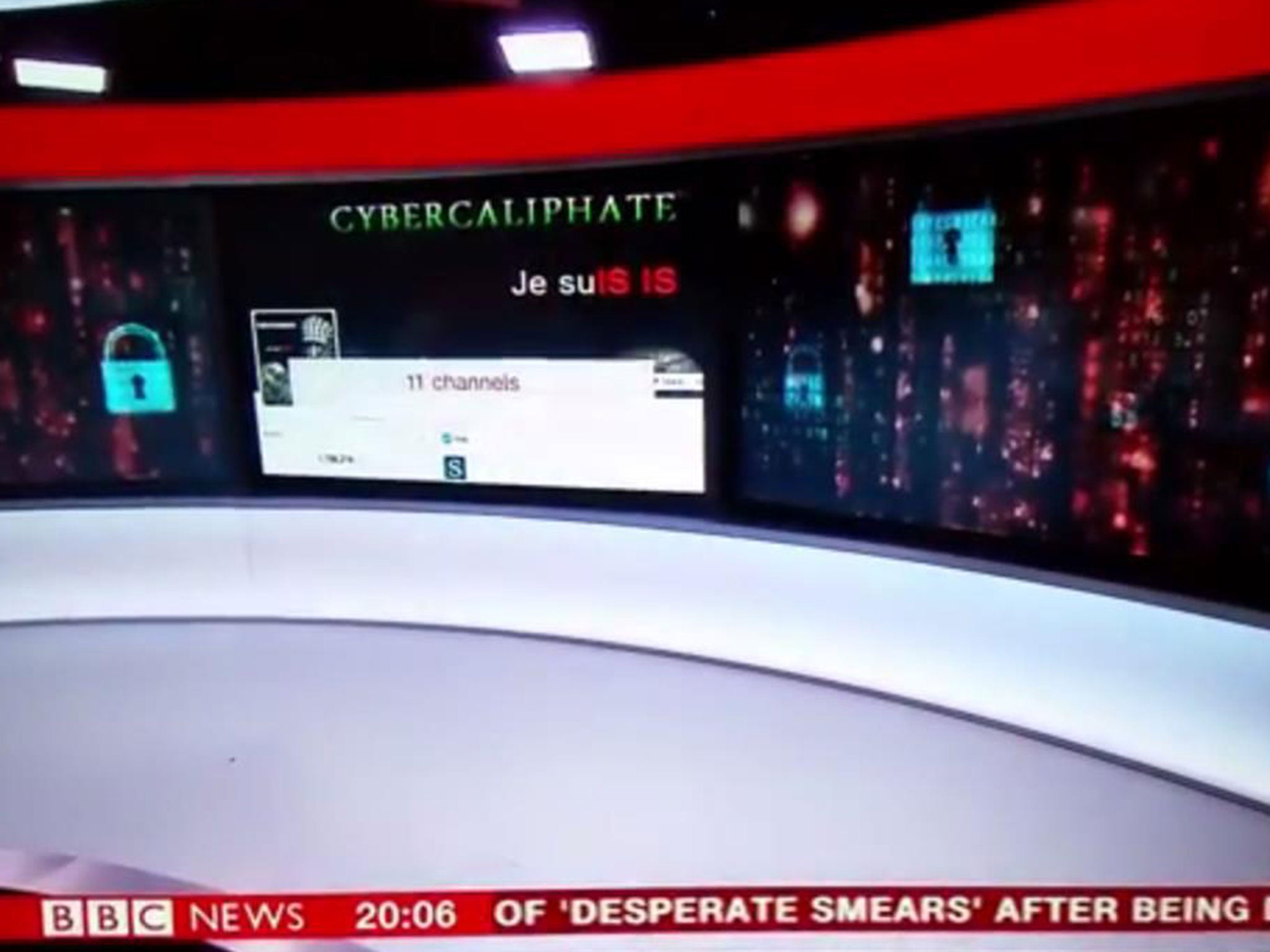 People feared the BBC had been hacked by Isis when this graphic appeared