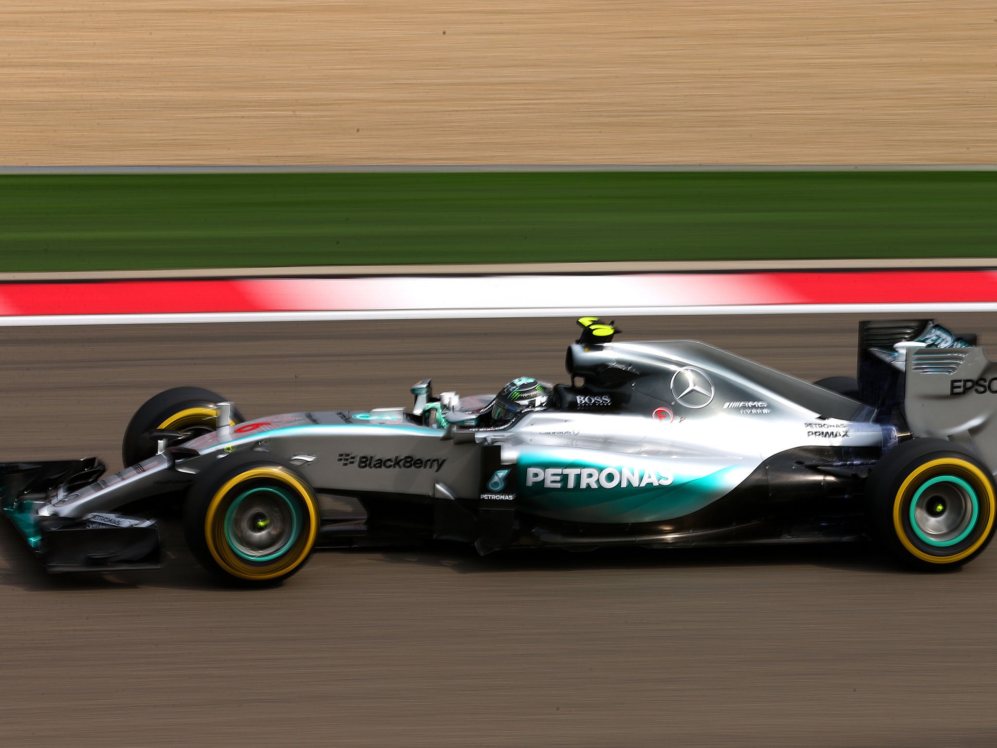 Nico Rosberg finished second in practice one