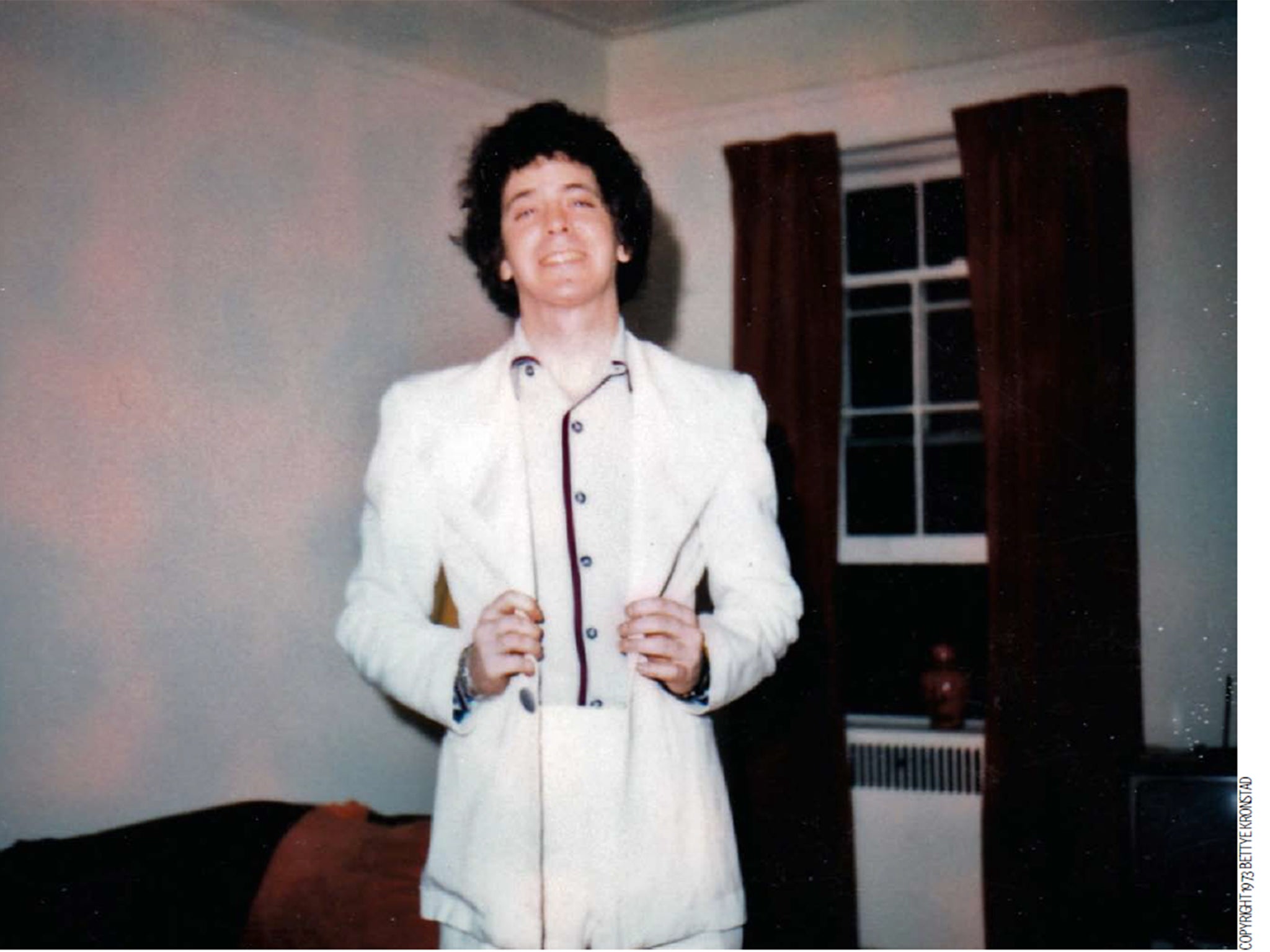 A perfect day: Lou Reed at home on his wedding day in 1973