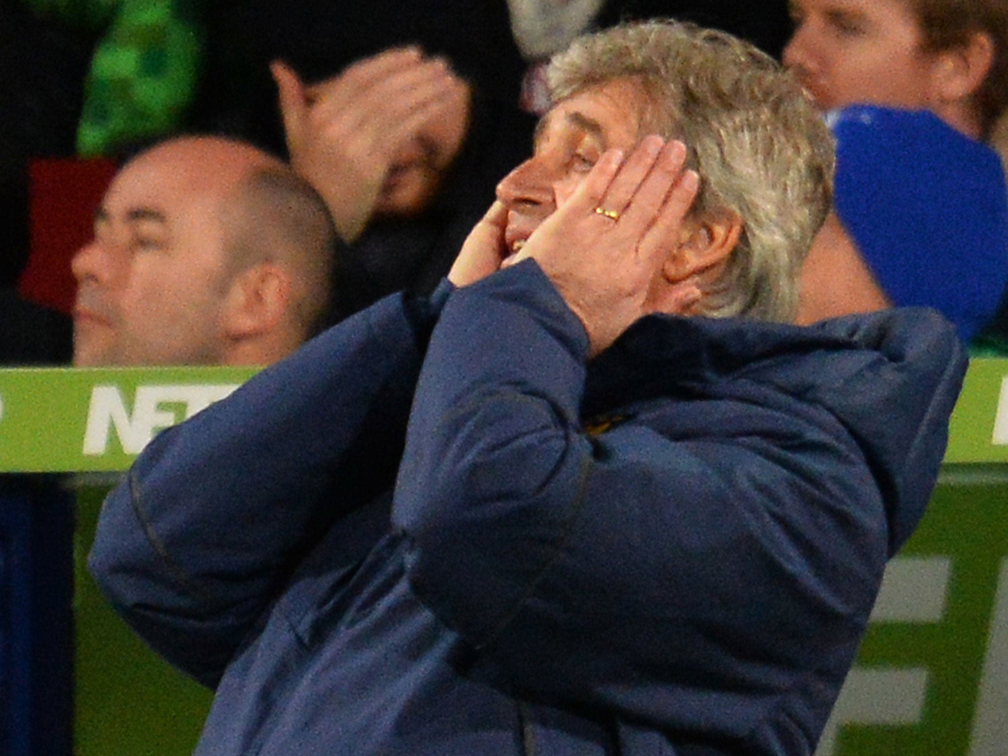 Manuel Pellegrini is under more pressure after City were thumped in the derby