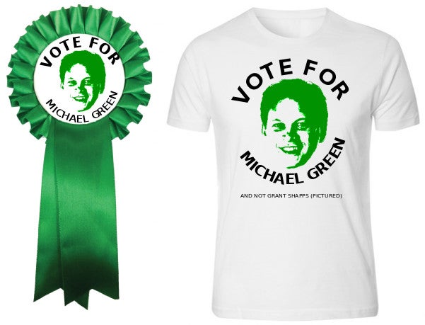 Backers can by 'Vote for Michael Green' T-shirts
