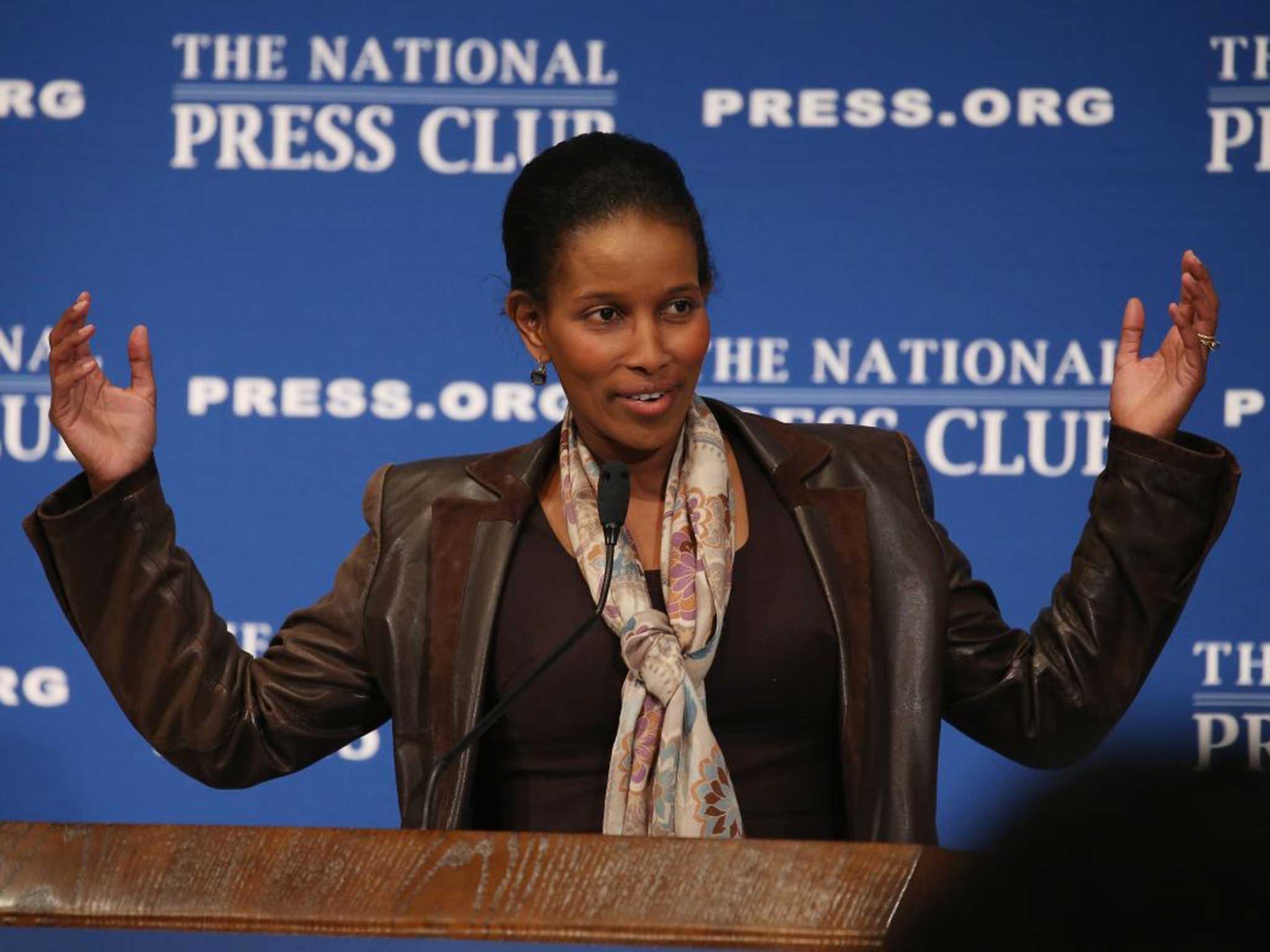 Activist and author Ayaan Hirsi Ali speaks at the National Press Club