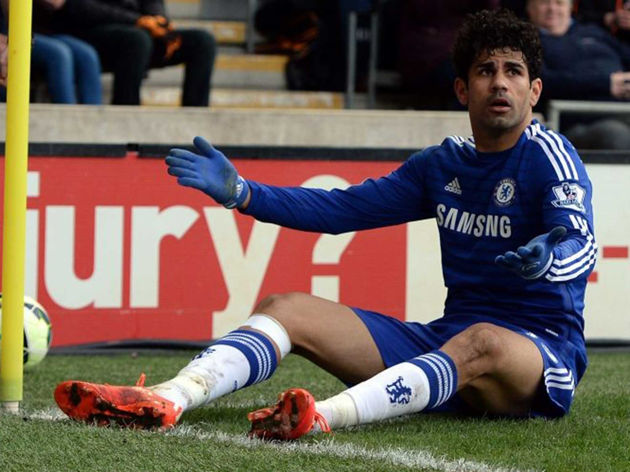 Chelsea striker Diego Costa’s hamstring injury will keep him on the sidelines until early next month