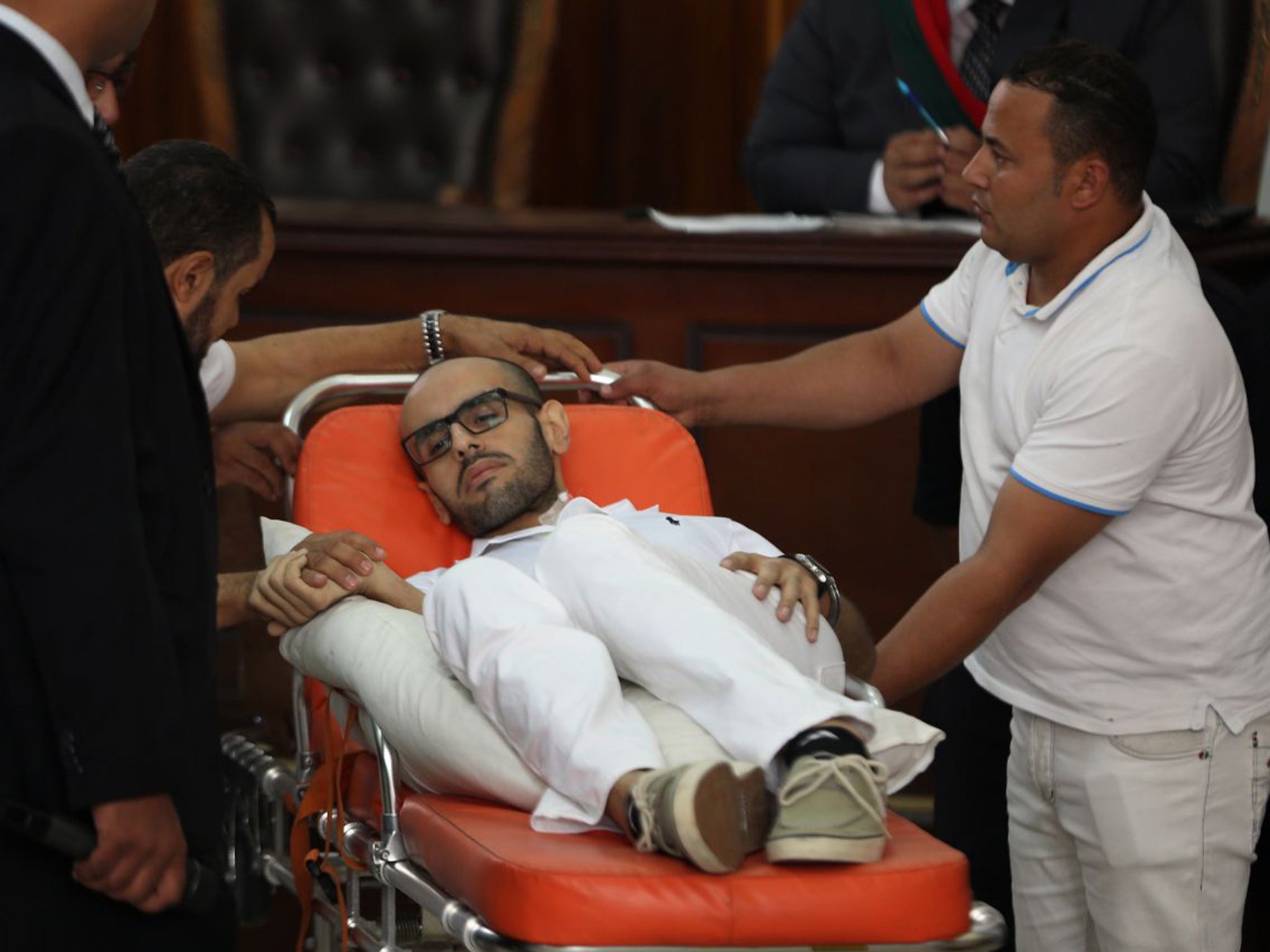 Mohamed Soltan, attending court last October, is still on hunger strike