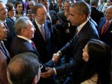 Obama says his first meeting with Castro is a 'turning point'