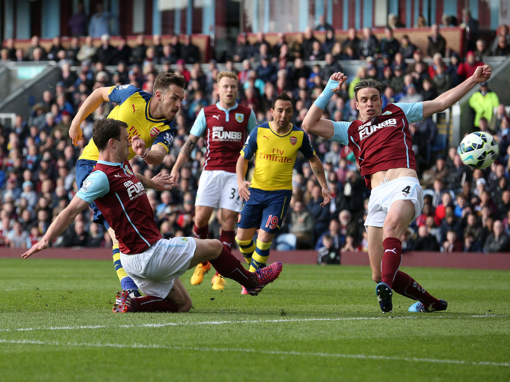 Aaron Ramsey scores Arsenal's only goal in the win at Burnley