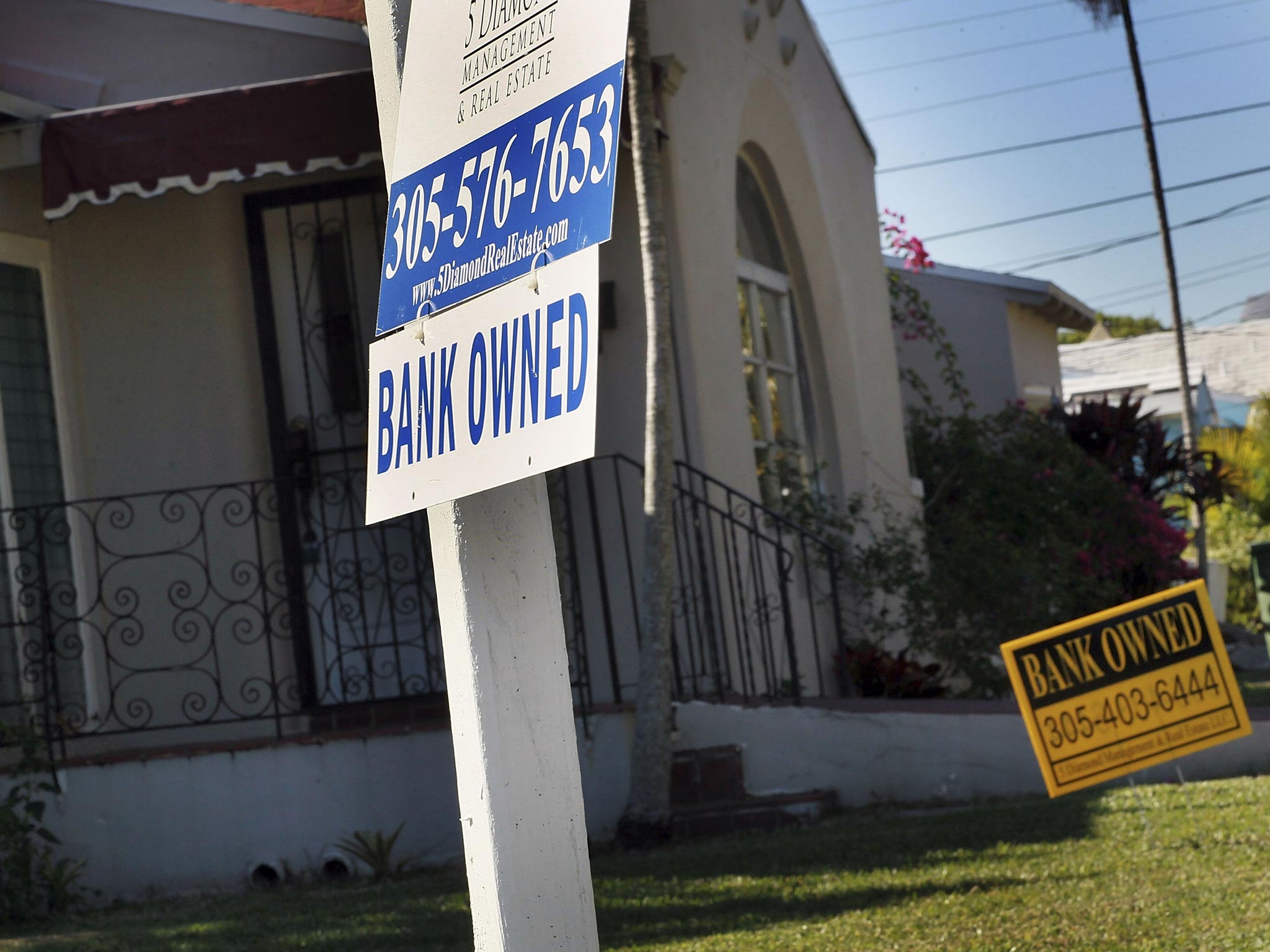&#13;
America’s subprime mortgage crisis has been blamed for driving the recession (Getty) &#13;