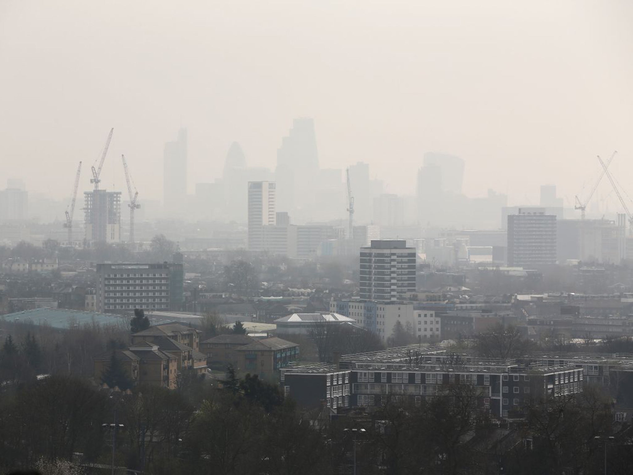 Air pollution can cause smog in urban areas