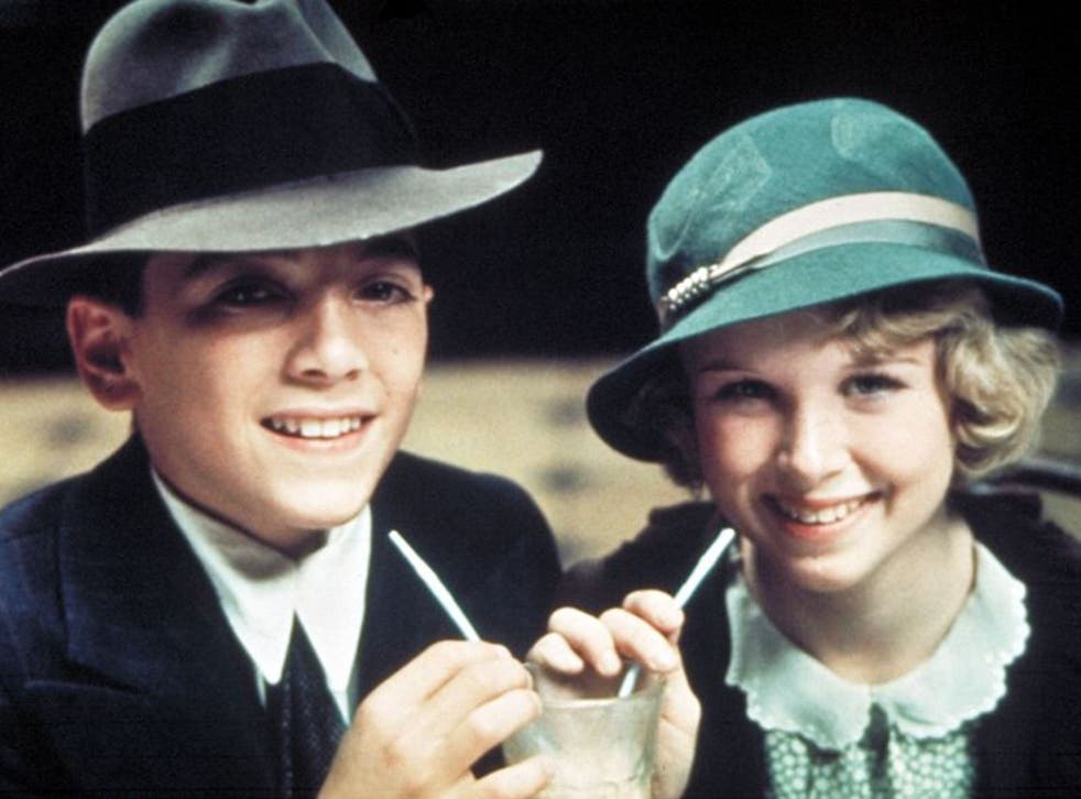 Scott Baio and Florrie Dugger in the 1976 movie Bugsy Malone