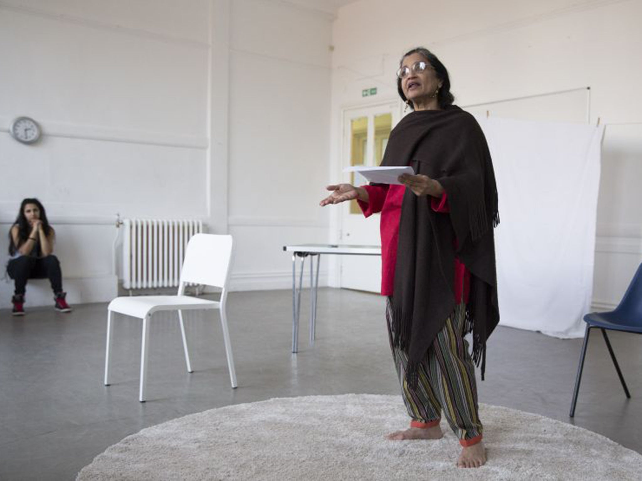 Pakistani Dancer Sheema Karmani is starring in a new play '12', rehearsing in south London