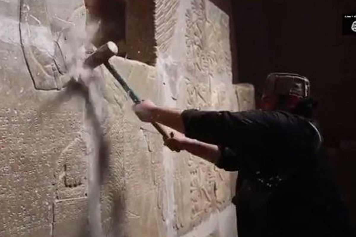 Isis video shows complete destruction of ancient city of Nimrud in Iraq ...