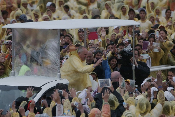 Pope Francis visits the Philippines earlier this year