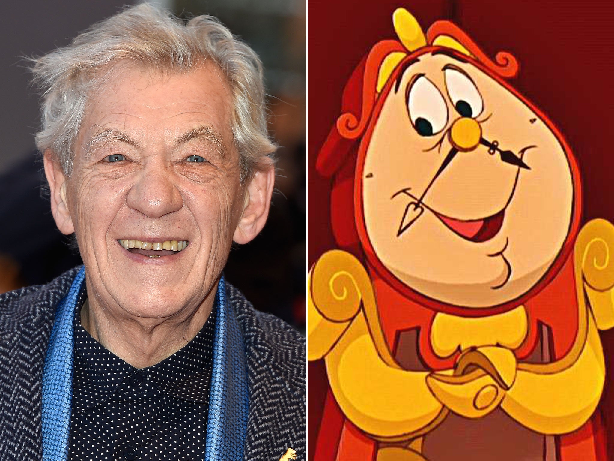 Ian McKellen will play Cogsworth in Disney's Beauty and the Beast live action remake