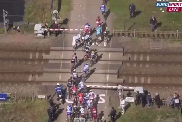 The crossing at Paris-Roubaix