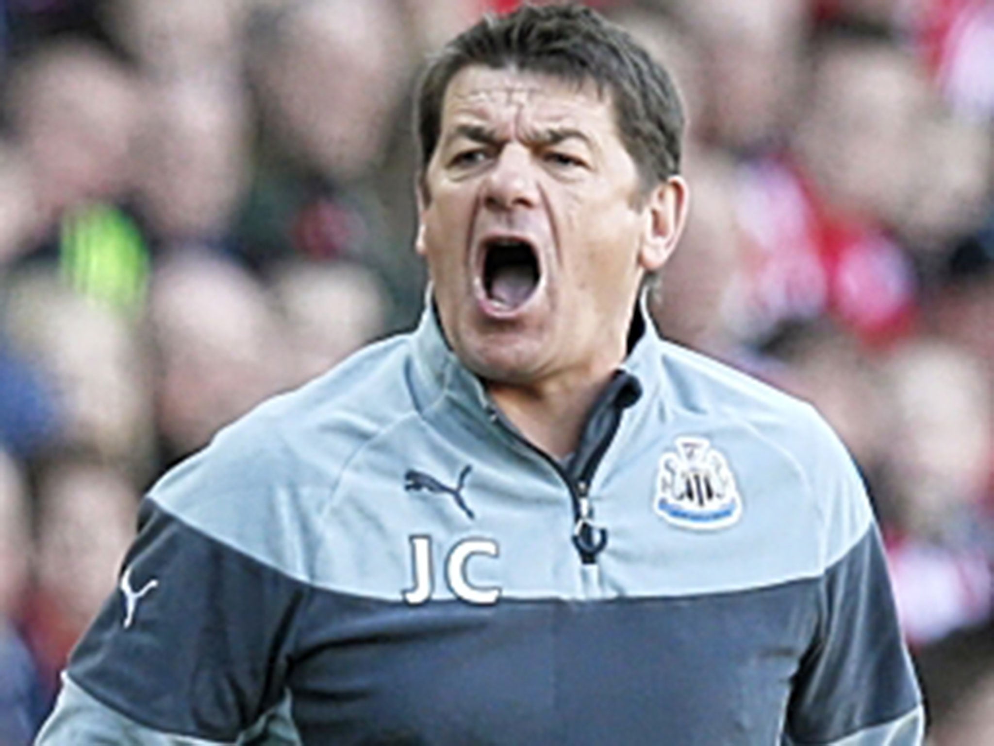 The Newcastle manager John Carver
