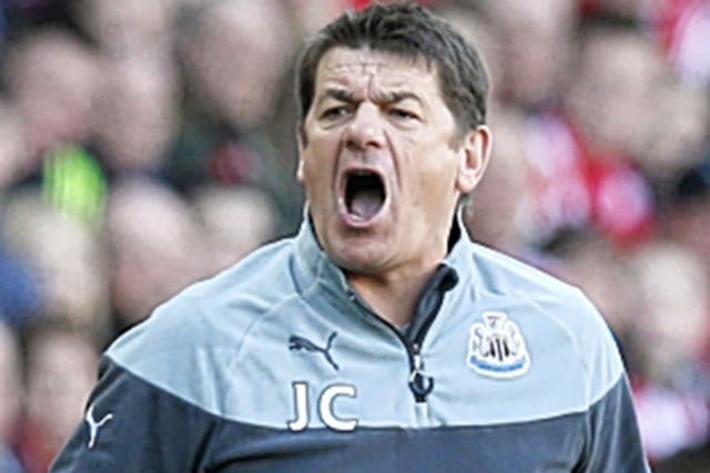 The Newcastle manager John Carver