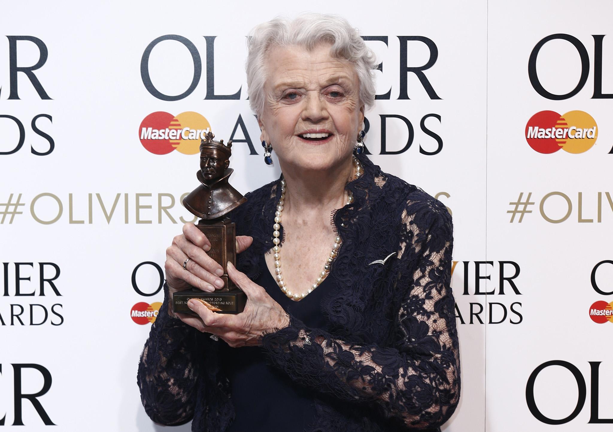 Angela Lansbury wins her first Olivier Award aged 89