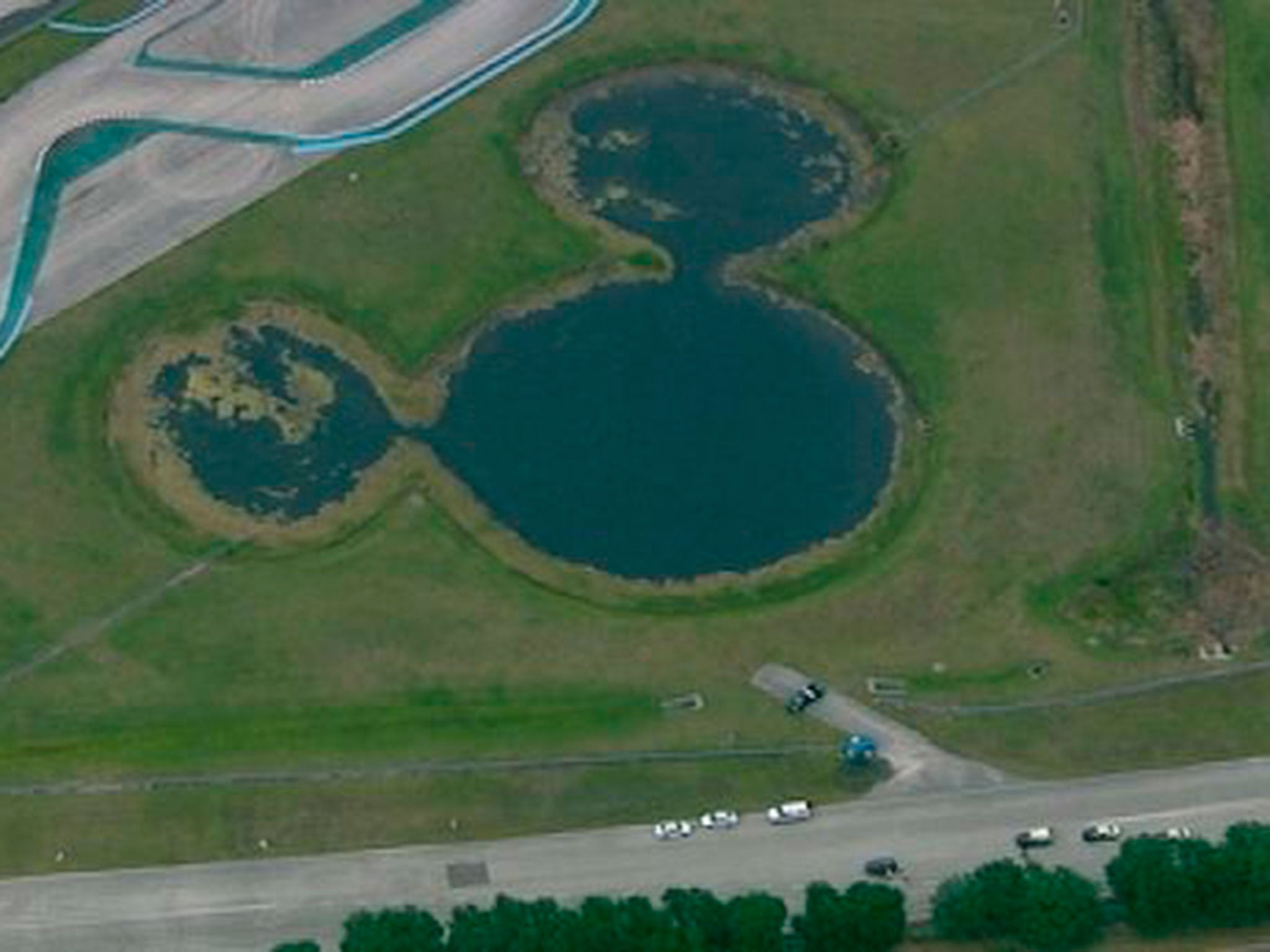 This aerial image shows the scene after a deadly crash at Walt Disney World in Orlando