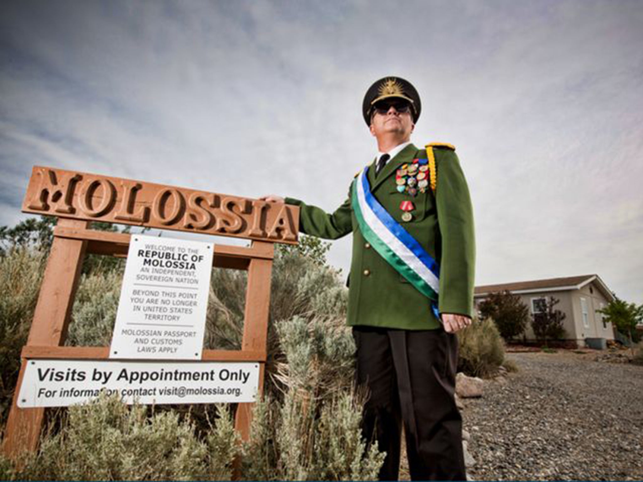 Kevin Baugh, president of Molossia, in Nevada, USA