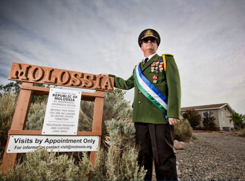Kevin Baugh, president of Molossia, in Nevada, USA 