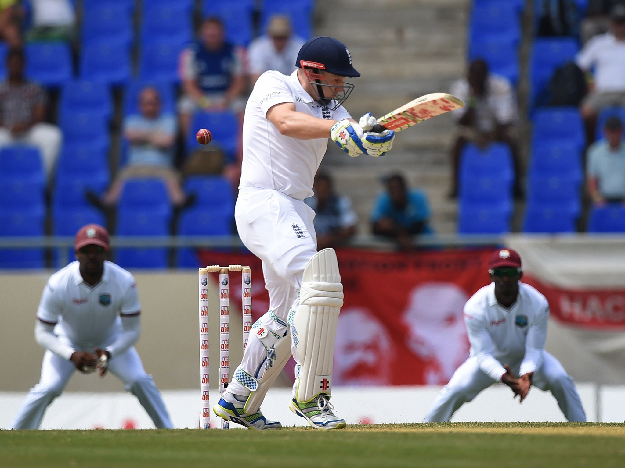 England collapsed late on, losing five wickets for just 20 runs